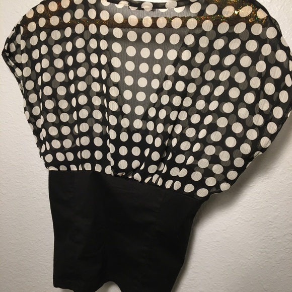 Black & White polka dot blouse - Picture 4 of 6